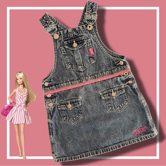 Vintage 90’s Barbie Denim Skirtall - 4T - Picture 1 of 2